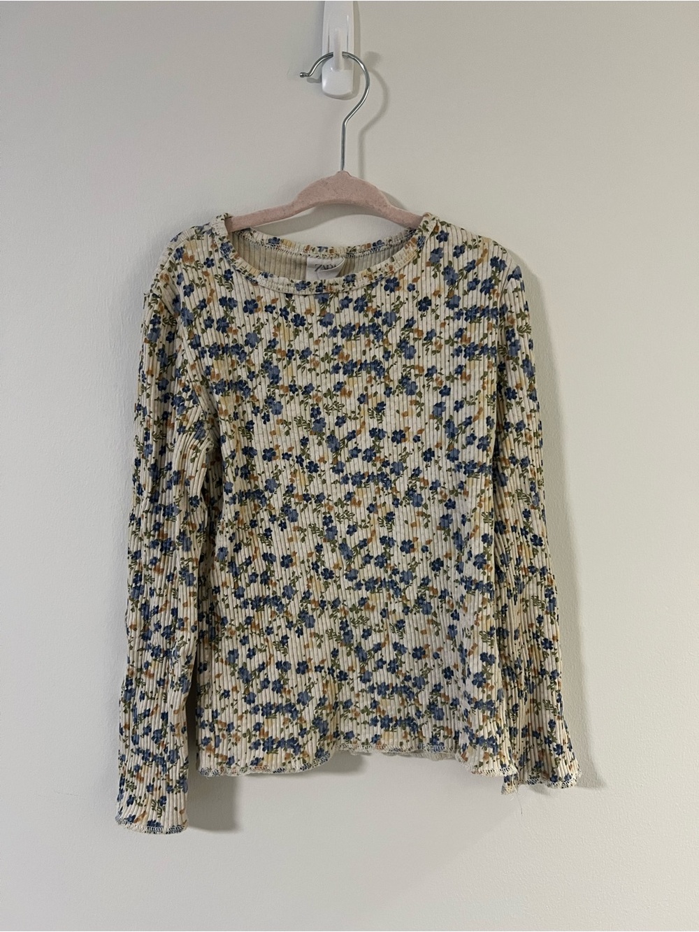 Ribbed Floral Top